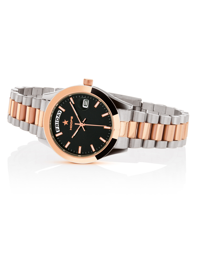 Orologio Hoops Luxury Day Date Donna 32mm Silver And Rose Gold
