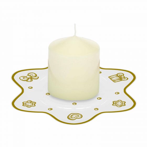 Thun Candela con piattino porta candela a forma di stella 