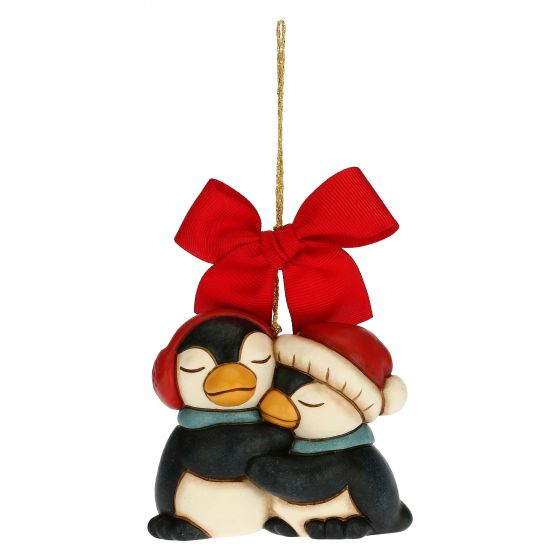 Thun Addobbo per albero di Natale coppia pinguini maxi