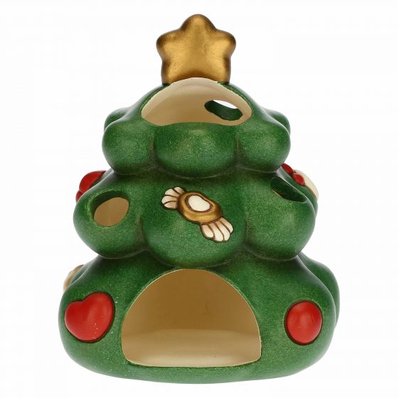 Thun Porta candela in ceramica a forma di albero di Natale