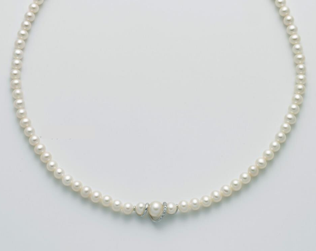 Collana Donna Miluna Le Perle Con Perle Bianche E Diamanti