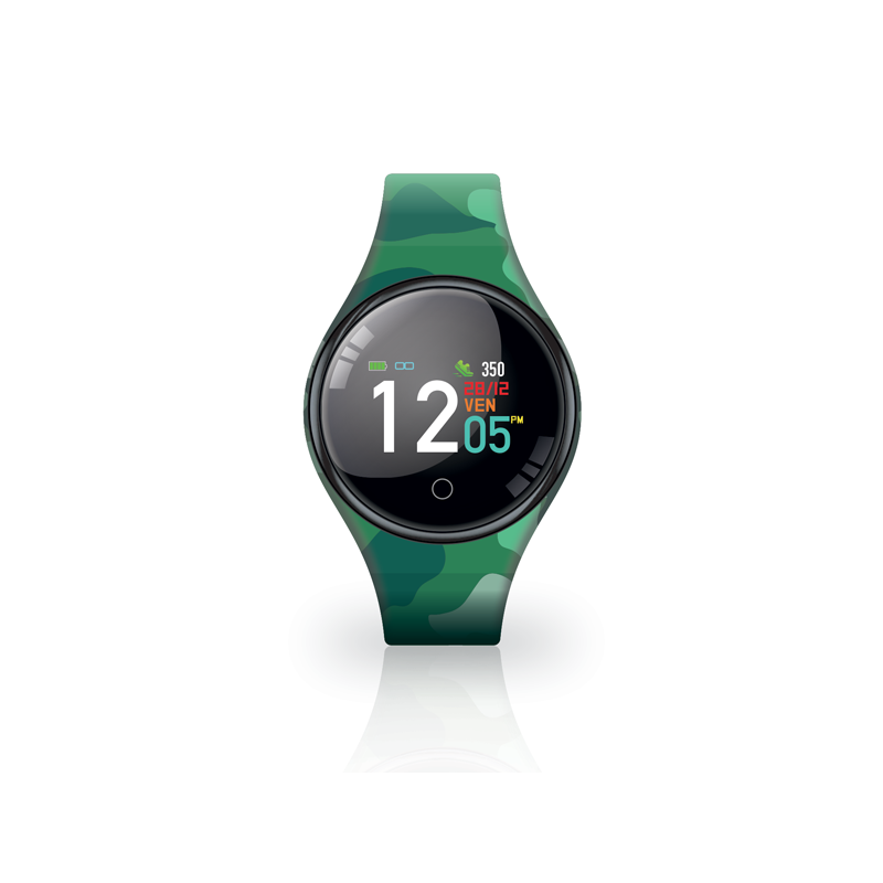 Smartwatch TechMade FreeTime Unisex Cinturino Camouflage Verde