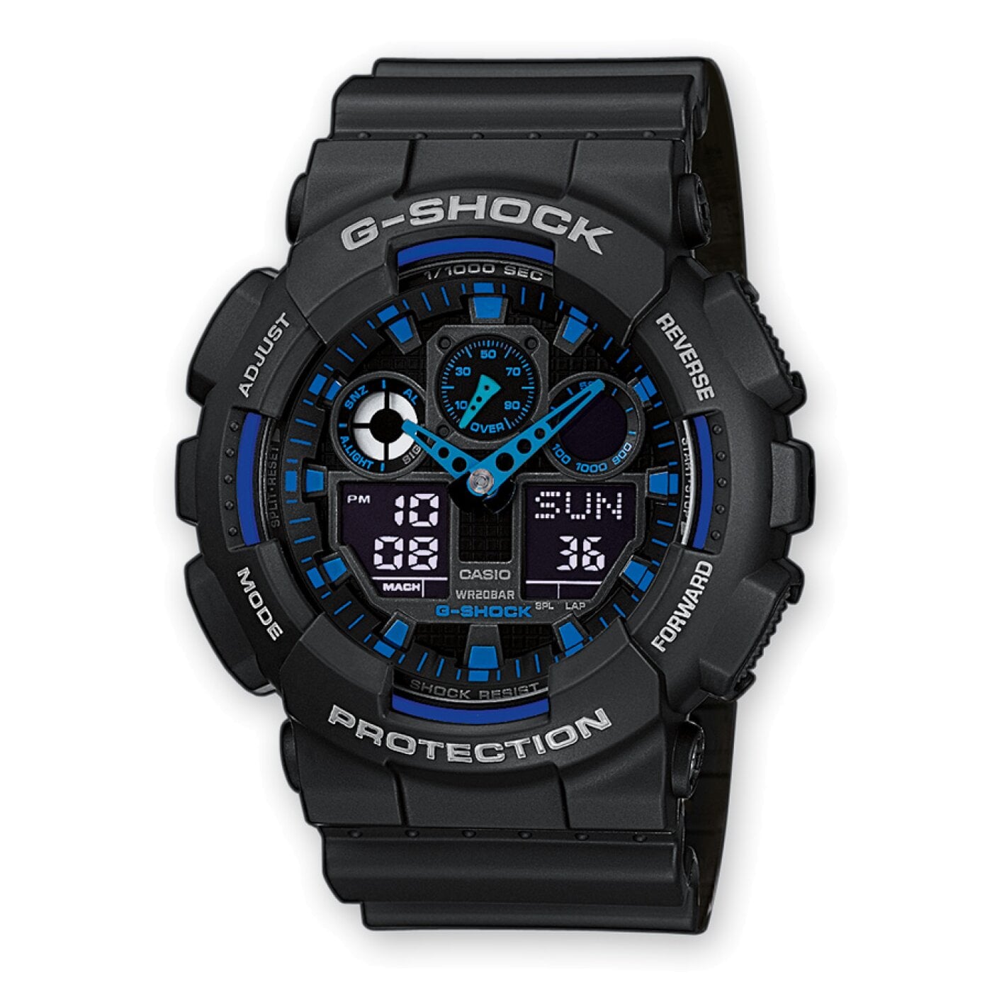 Orologio Uomo Casio G-Shock Classic Nero Dettagli Blu - Gioielli Rossetti