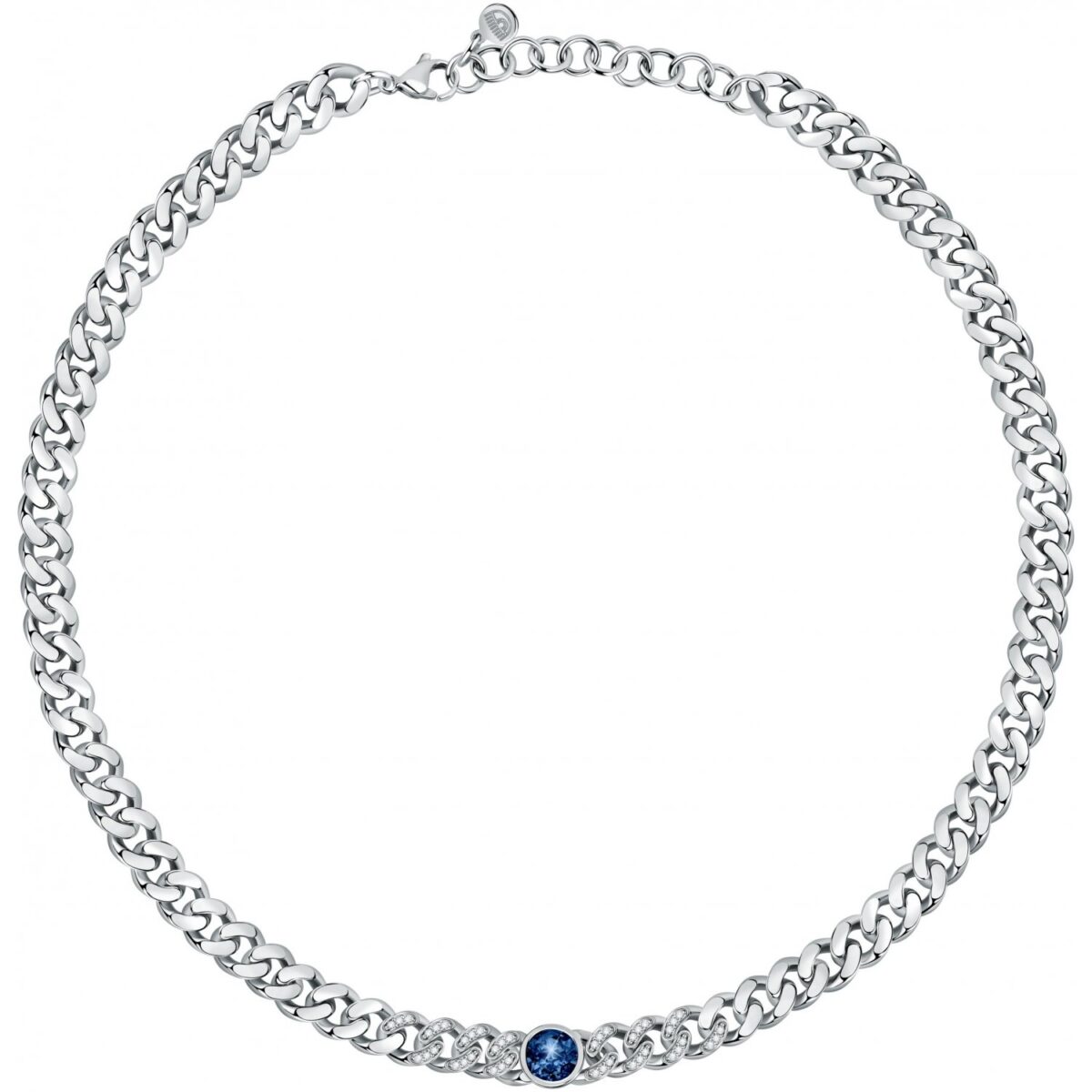 Collana Donna Chiara Ferragni Brand Chain Silver Puto Luce Blu