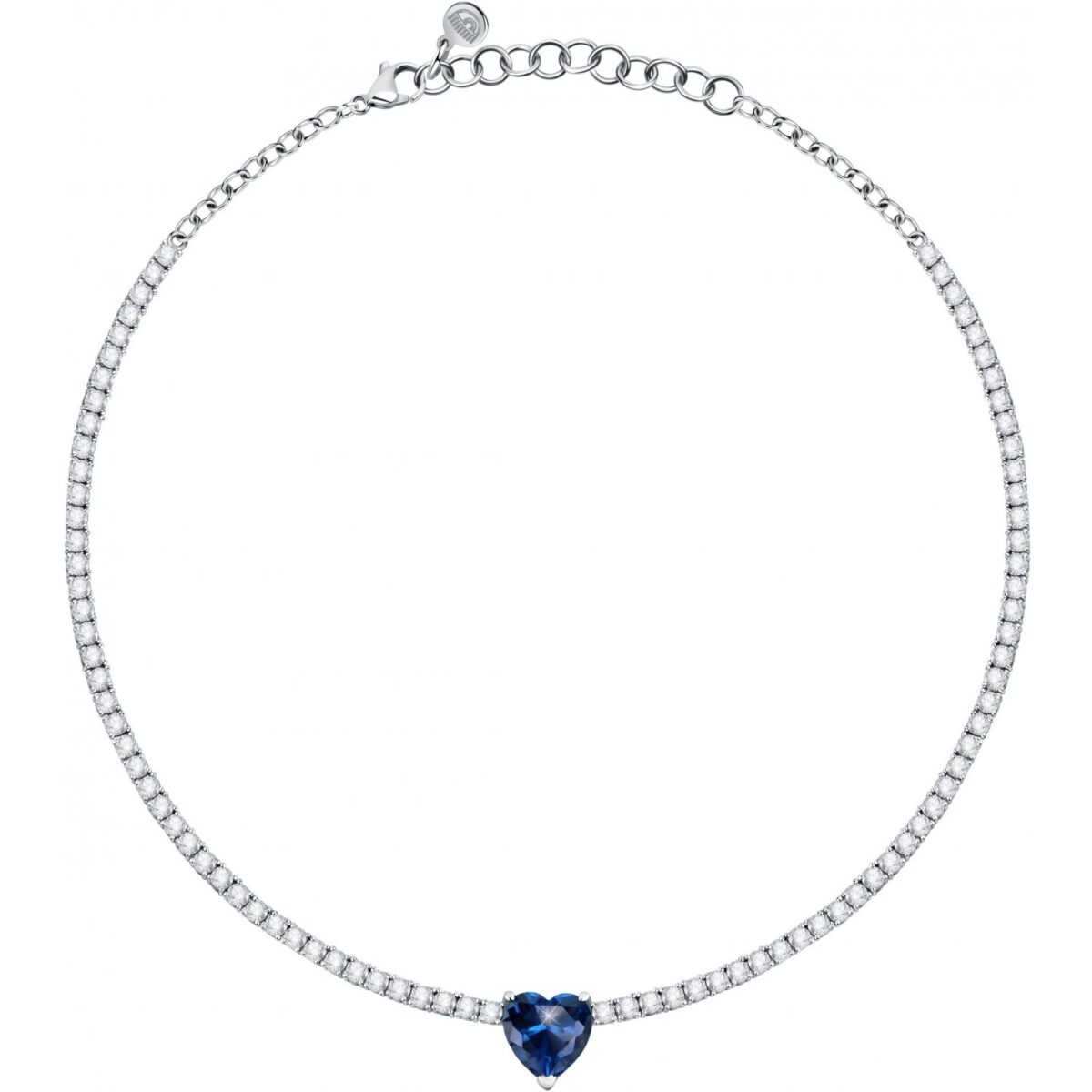 Collana Donna Chiara Ferragni Brand Diamond Heart Cuore Blu Centrale