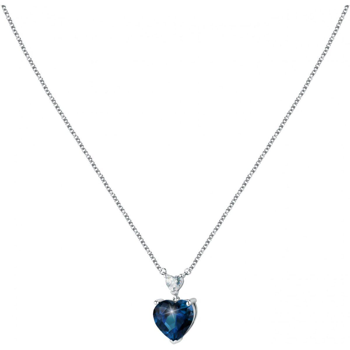 Collana Donna Chiara Ferragni Brand Diamond Heart Cuore Blu