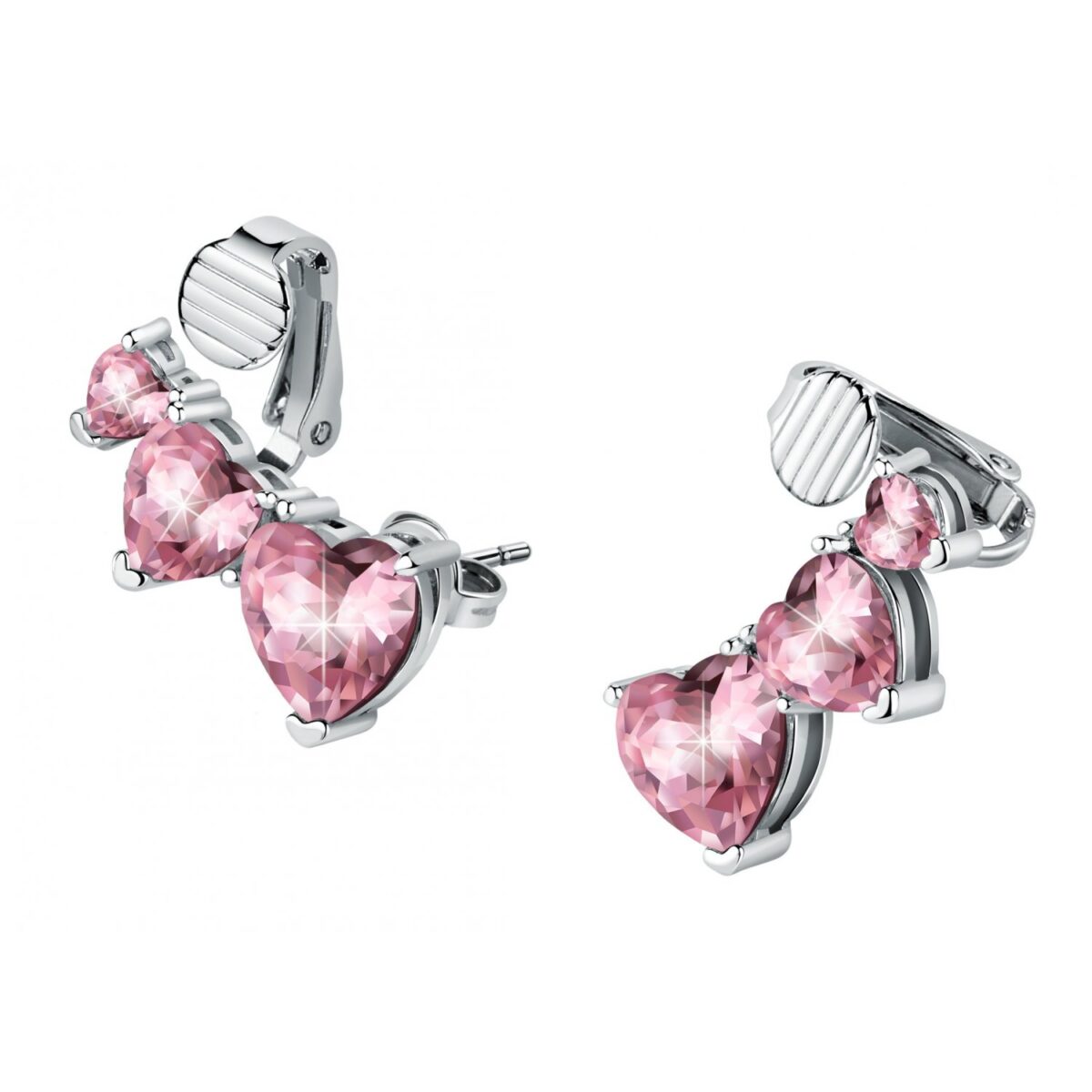 Orecchini Donna Chiara Ferragni Brand Diamond Heart Semipendenti Rosa