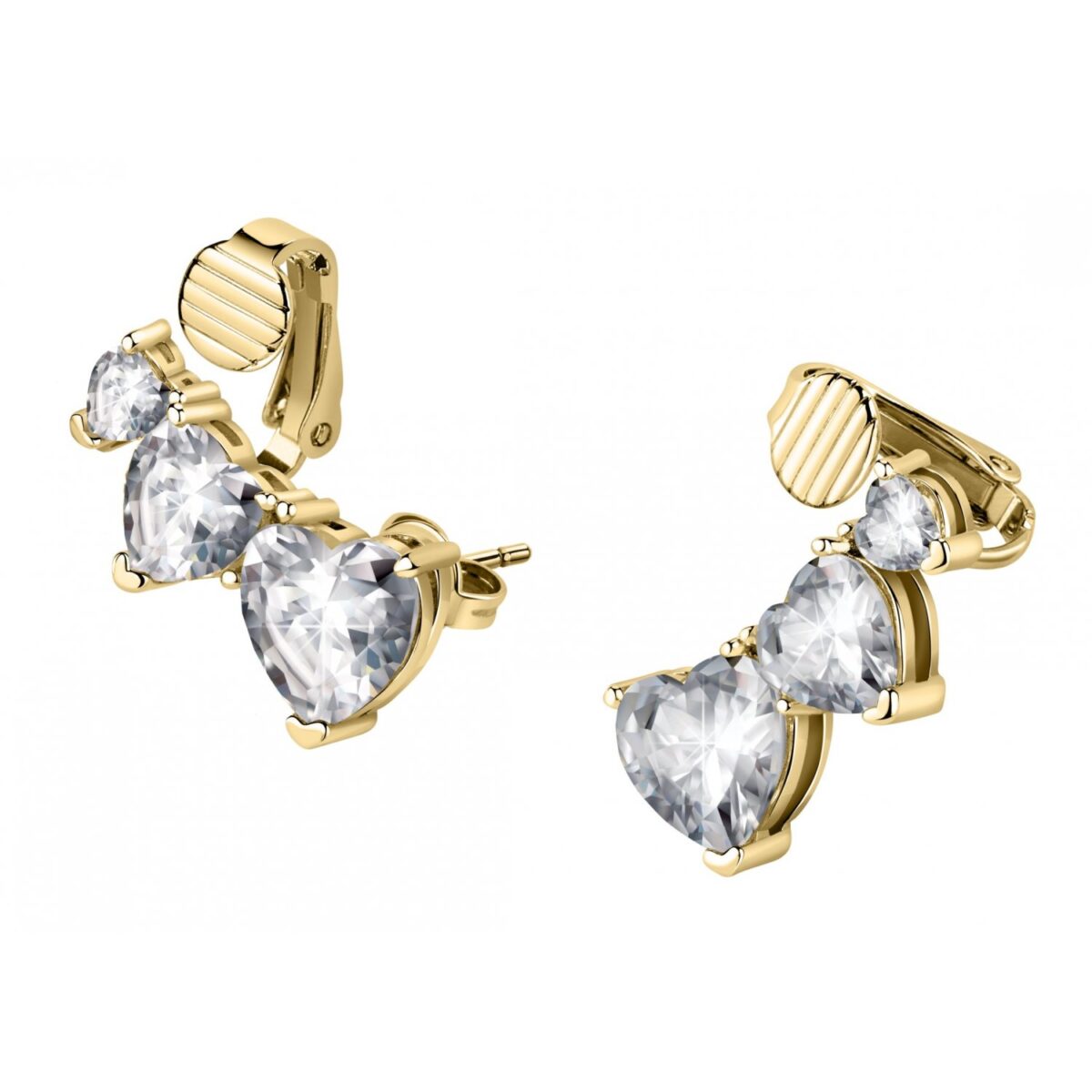 Orecchini Donna Chiara Ferragni Brand Diamond Heart Gold Semipendenti