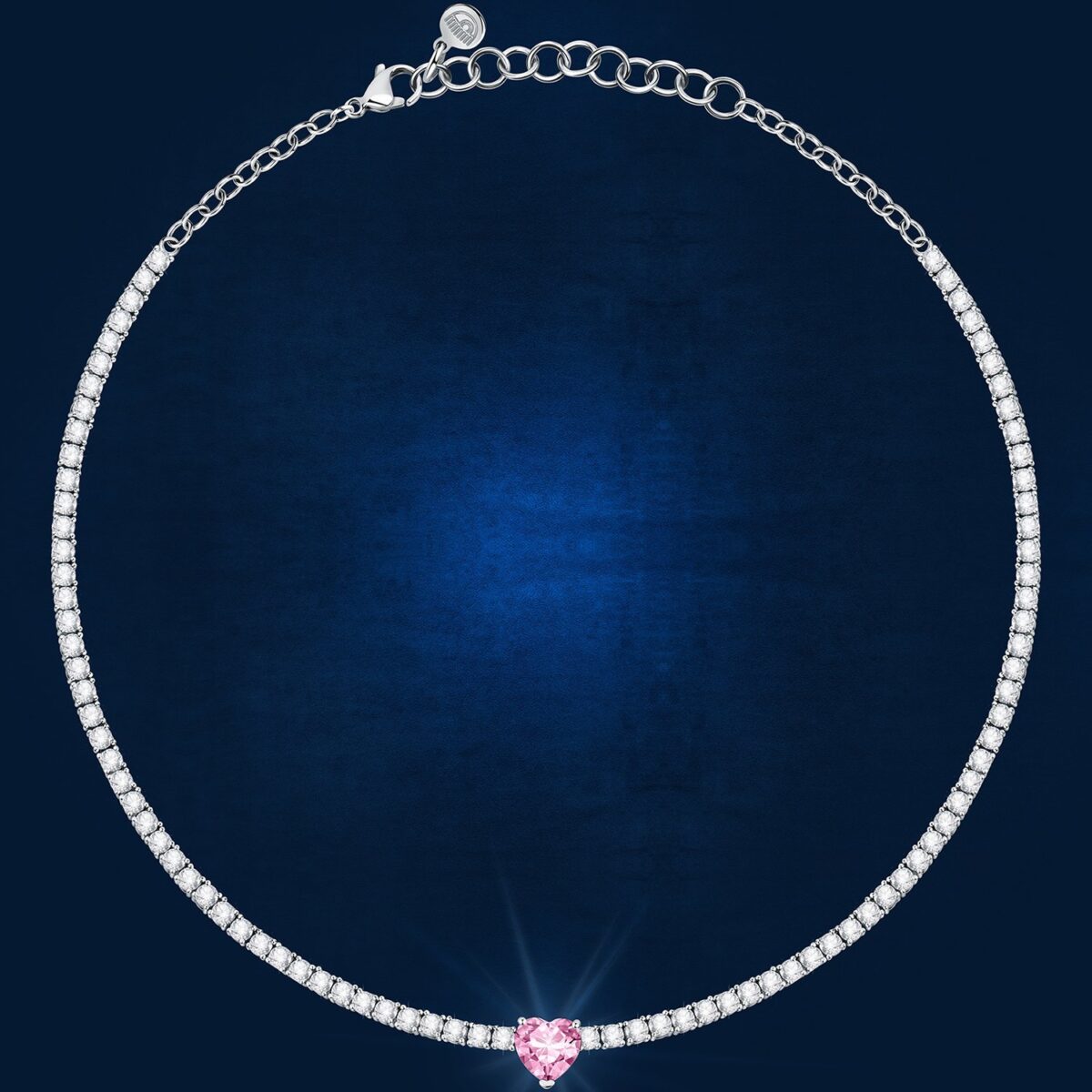 Collana Donna Chiara Ferragni Brand Diamond Heart Cuore Rosa Centrale -  Gioielli Rossetti