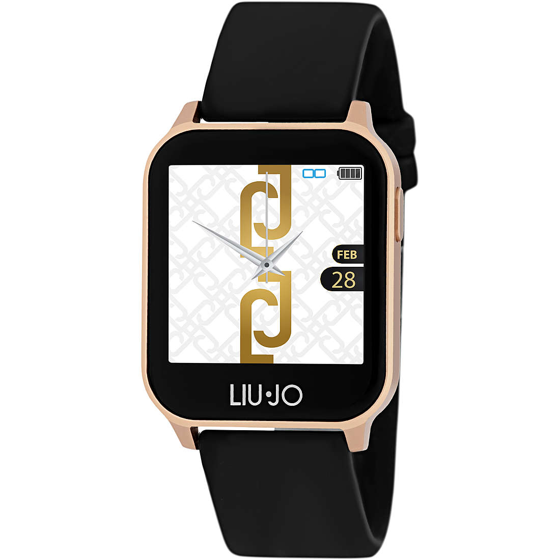 Smartwatch Liu-Jo Unisex Silicone Nero e Oro Rosa