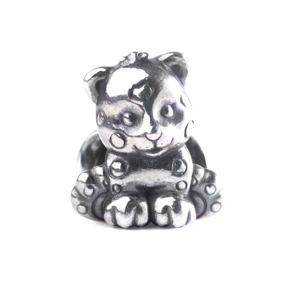 Charm/Bead Donna Trollbeads Argento Panda con Leopardo Innamorato